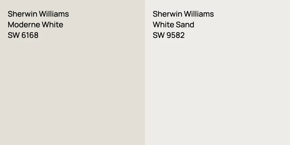 Sherwin Williams Moderne White vs. Sherwin Williams White Sand