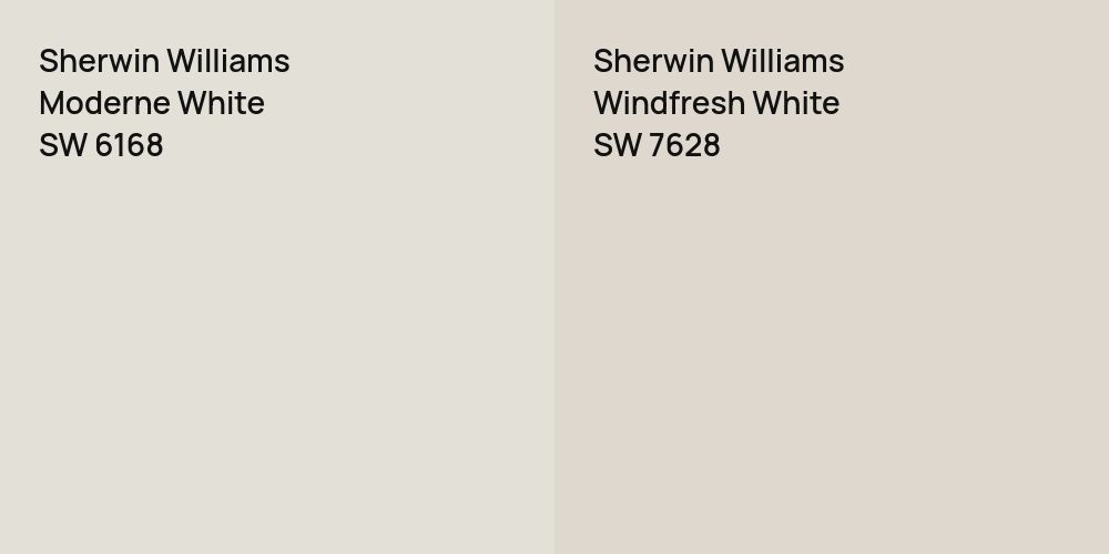 Sherwin Williams Moderne White vs. Sherwin Williams Windfresh White