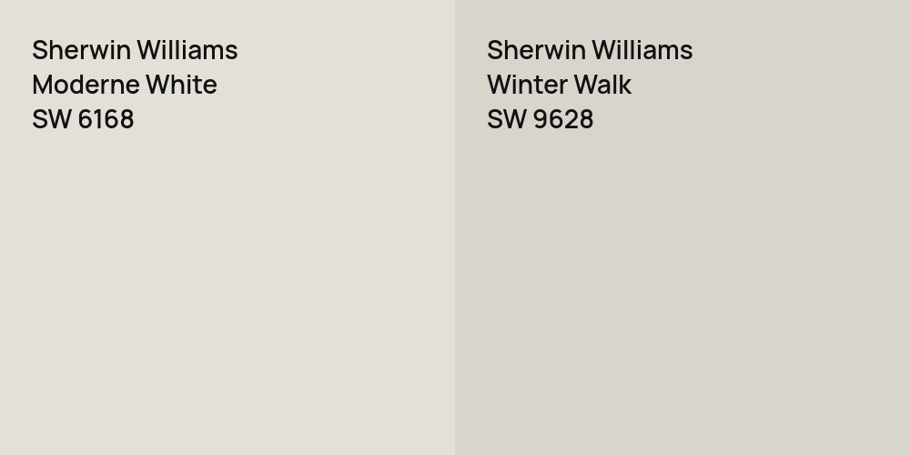 Sherwin Williams Moderne White vs. Sherwin Williams Winter Walk