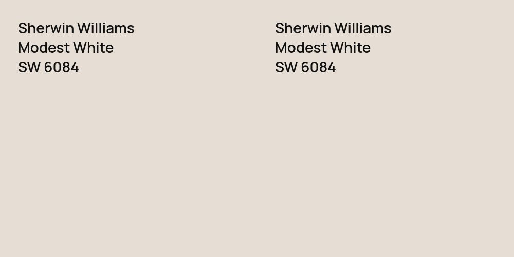 Sherwin Williams Modest White vs. Sherwin Williams Modest White