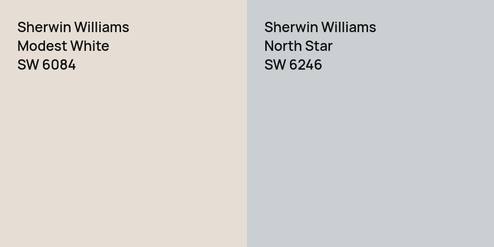 Sherwin Williams Modest White vs. Sherwin Williams North Star