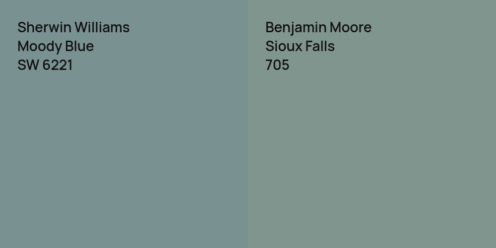 Sherwin Williams Moody Blue vs. Benjamin Moore Sioux Falls