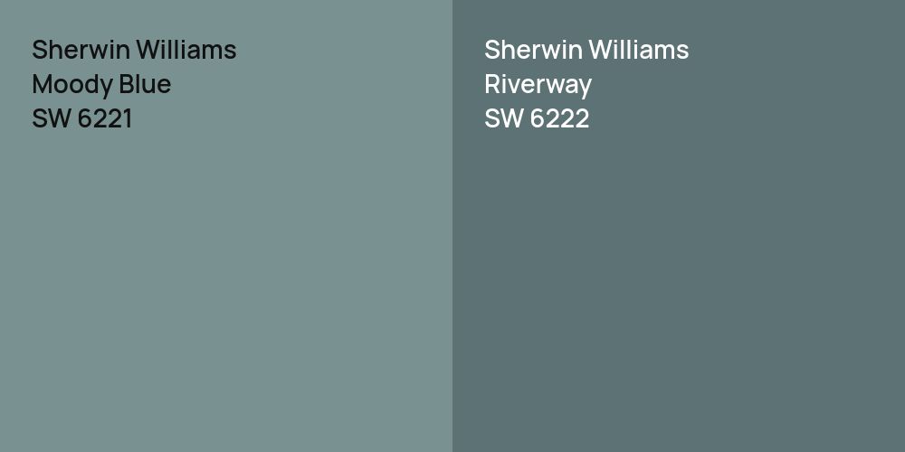 Sherwin Williams Moody Blue vs. Sherwin Williams Riverway