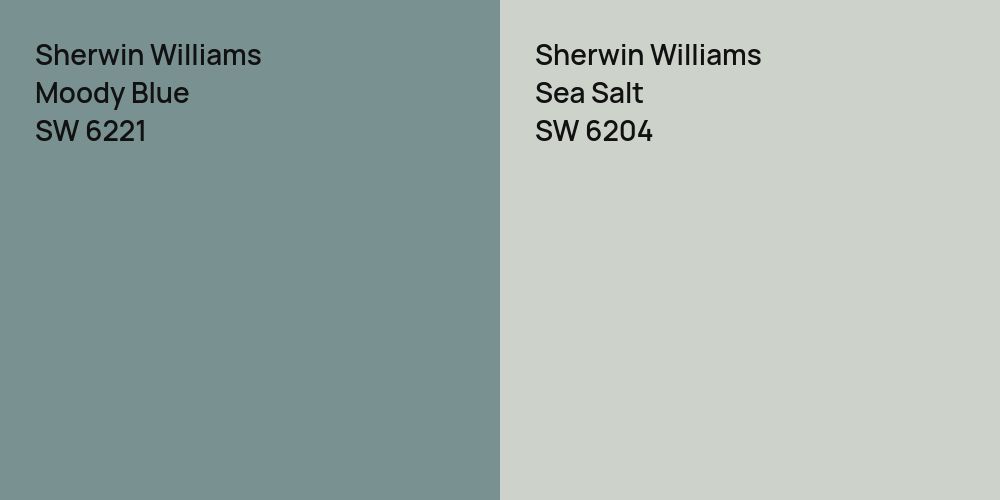 Sherwin Williams Moody Blue vs. Sherwin Williams Sea Salt