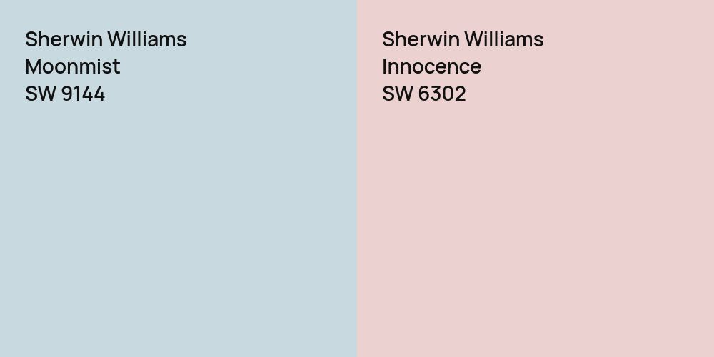 Sherwin Williams Moonmist vs. Sherwin Williams Innocence