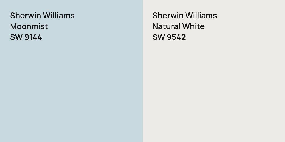 Sherwin Williams Moonmist vs. Sherwin Williams Natural White