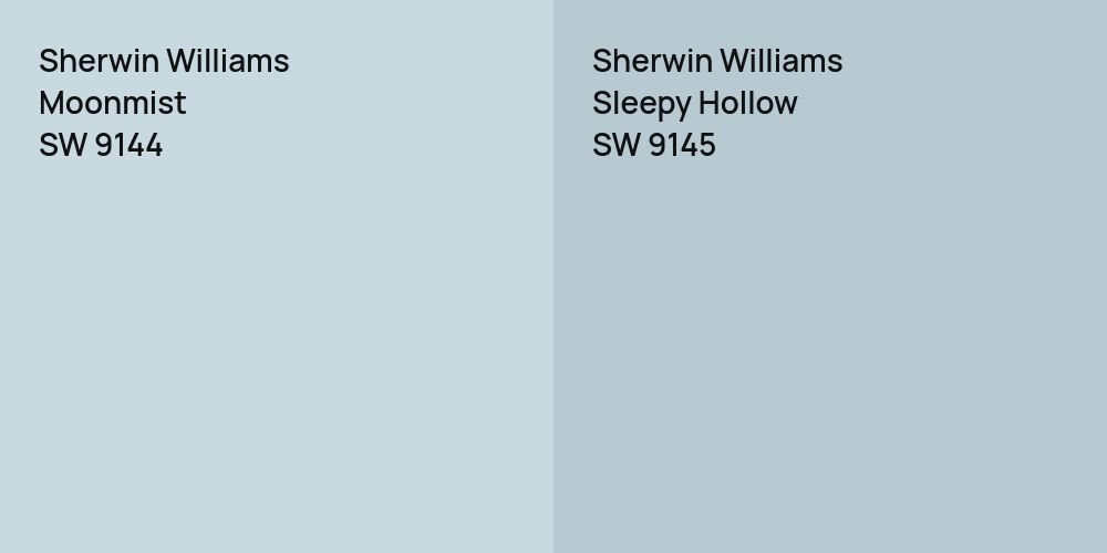 Sherwin Williams Moonmist vs. Sherwin Williams Sleepy Hollow