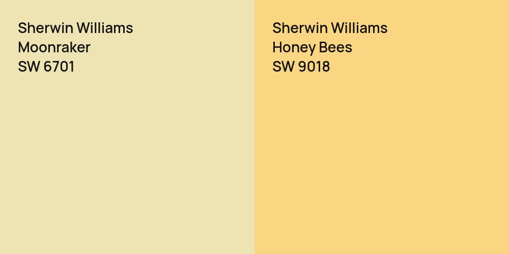 Sherwin Williams Moonraker vs. Sherwin Williams Honey Bees