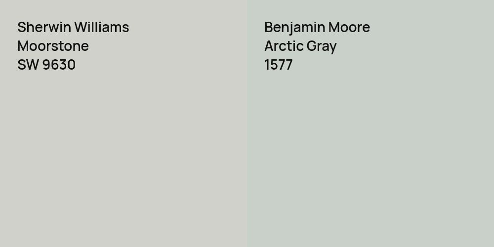 Sherwin Williams Moorstone vs. Benjamin Moore Arctic Gray