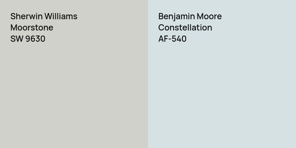 Sherwin Williams Moorstone vs. Benjamin Moore Constellation