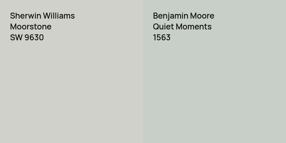 Sherwin Williams Moorstone vs. Benjamin Moore Quiet Moments