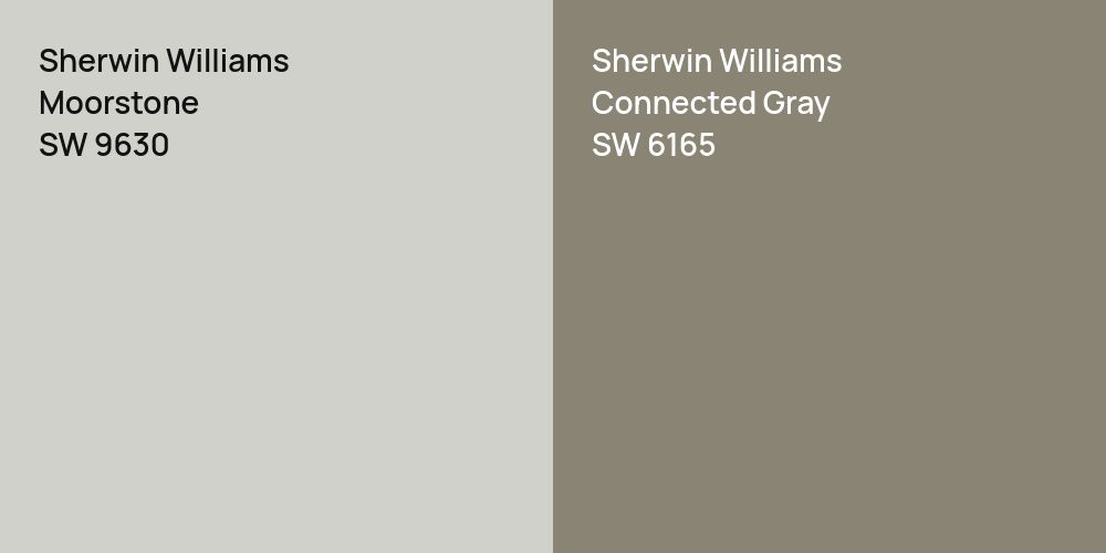 Sherwin Williams Moorstone vs. Sherwin Williams Connected Gray