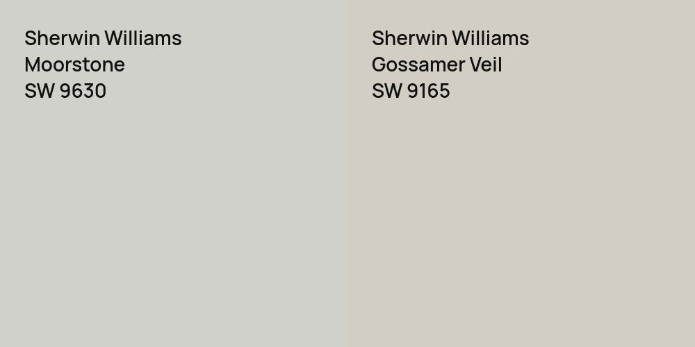 Sherwin Williams Moorstone vs. Sherwin Williams Gossamer Veil