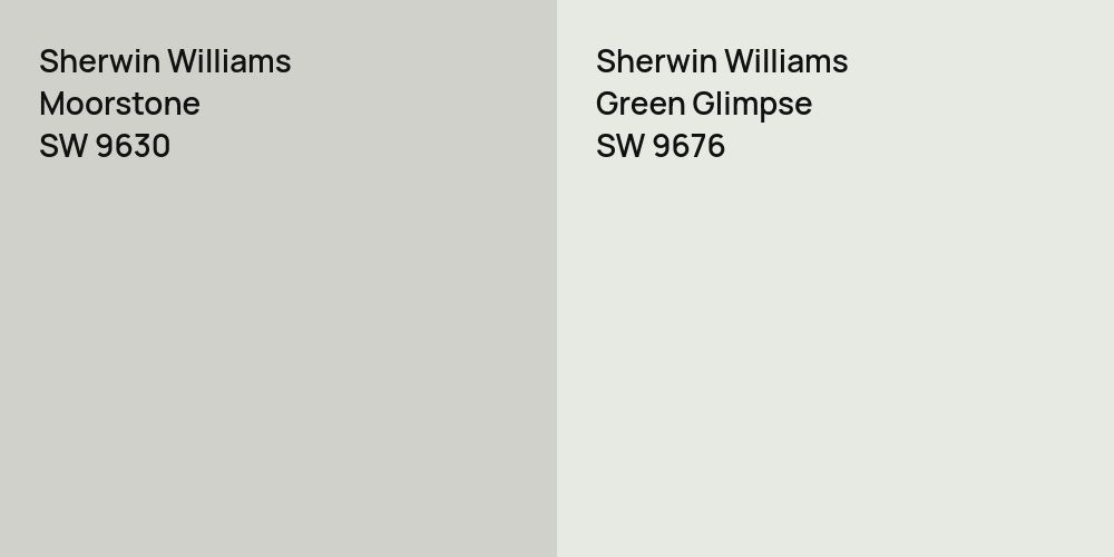 Sherwin Williams Moorstone vs. Sherwin Williams Green Glimpse