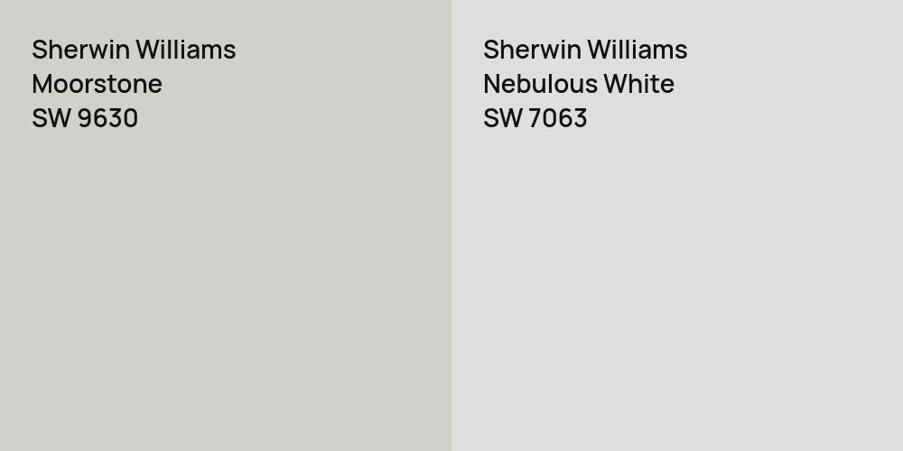 Sherwin Williams Moorstone vs. Sherwin Williams Nebulous White