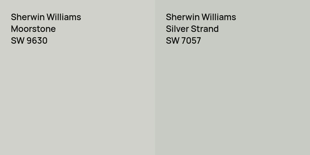 Sherwin Williams Moorstone vs. Sherwin Williams Silver Strand