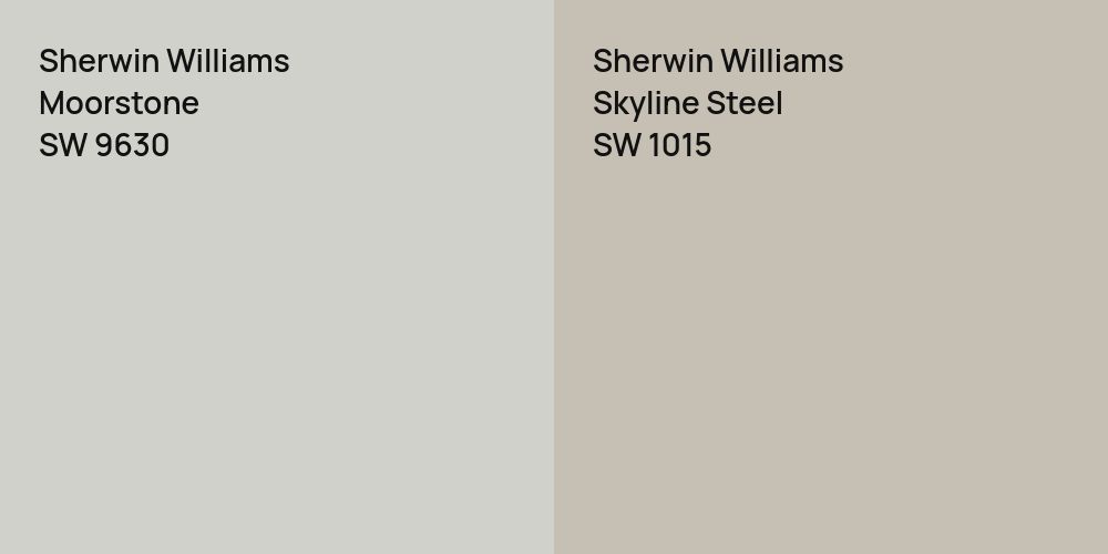 Sherwin Williams Moorstone vs. Sherwin Williams Skyline Steel