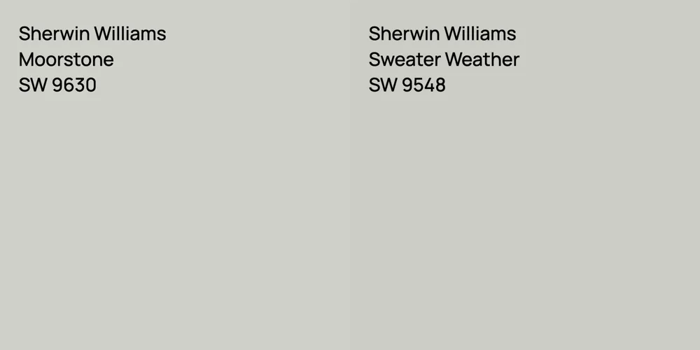 Sherwin Williams Moorstone vs. Sherwin Williams Sweater Weather