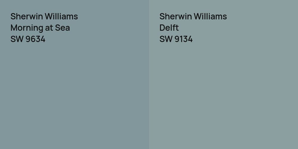 Sherwin Williams Morning at Sea vs. Sherwin Williams Delft