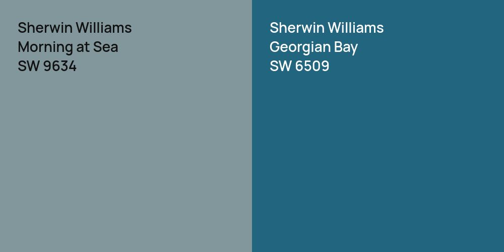 Sherwin Williams Morning at Sea vs. Sherwin Williams Georgian Bay