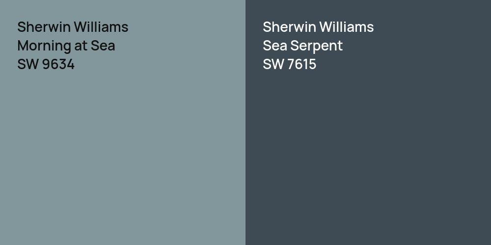 Sherwin Williams Morning at Sea vs. Sherwin Williams Sea Serpent