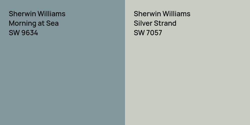 Sherwin Williams Morning at Sea vs. Sherwin Williams Silver Strand