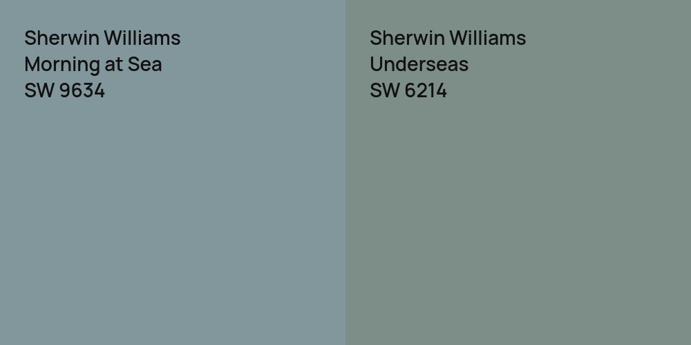 Sherwin Williams Morning at Sea vs. Sherwin Williams Underseas