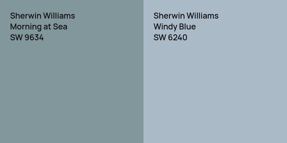 Sherwin Williams Morning at Sea vs. Sherwin Williams Windy Blue