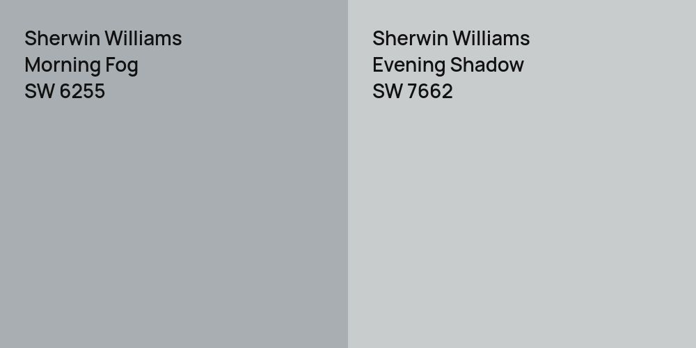 Sherwin Williams Morning Fog vs. Sherwin Williams Evening Shadow