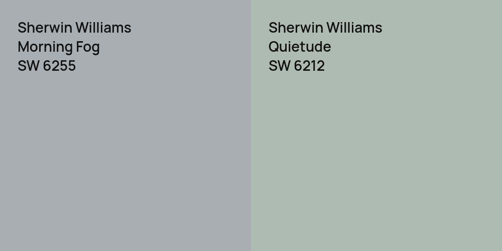 Sherwin Williams Morning Fog vs. Sherwin Williams Quietude