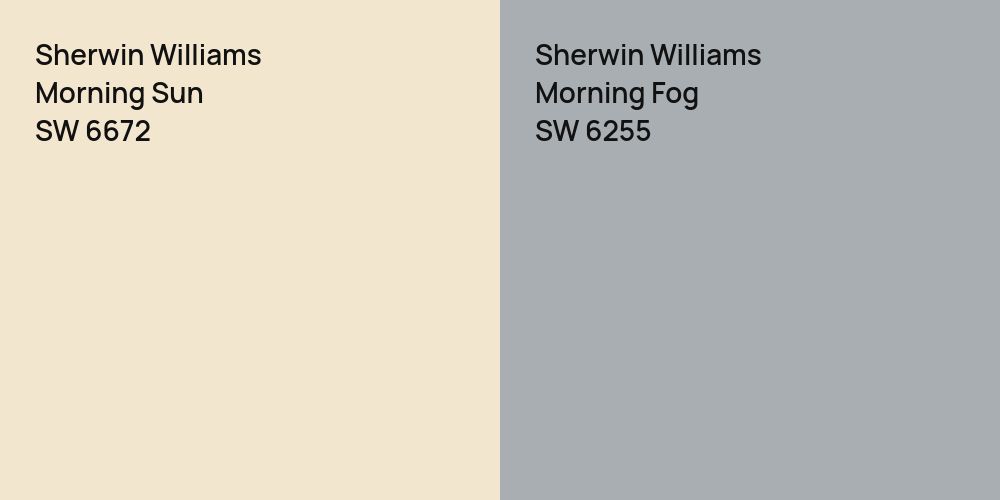 Sherwin Williams Morning Sun vs. Sherwin Williams Morning Fog