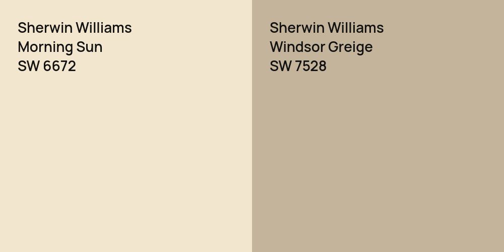 Sherwin Williams Morning Sun vs. Sherwin Williams Windsor Greige