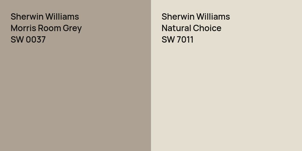 Sherwin Williams Morris Room Grey vs. Sherwin Williams Natural Choice