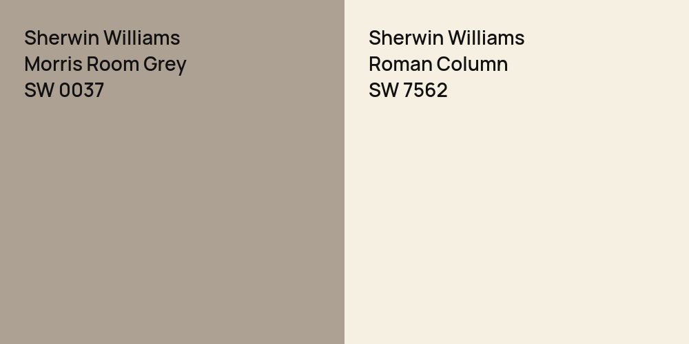 Sherwin Williams Morris Room Grey vs. Sherwin Williams Roman Column