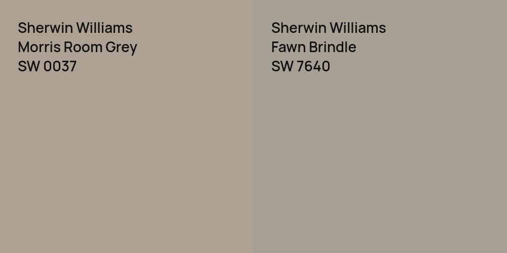 Sherwin Williams Morris Room Grey vs. Sherwin Williams Fawn Brindle