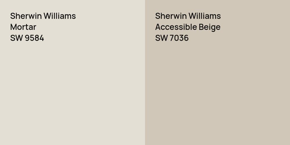 Sherwin Williams Mortar vs. Sherwin Williams Accessible Beige