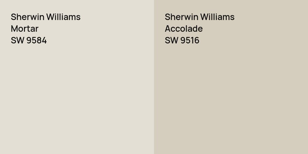 Sherwin Williams Mortar vs. Sherwin Williams Accolade