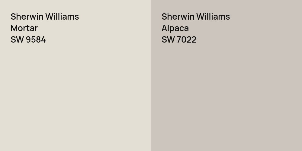 Sherwin Williams Mortar vs. Sherwin Williams Alpaca