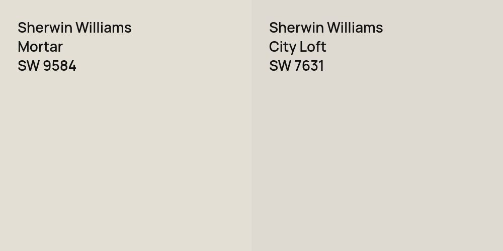 Sherwin Williams Mortar vs. Sherwin Williams City Loft