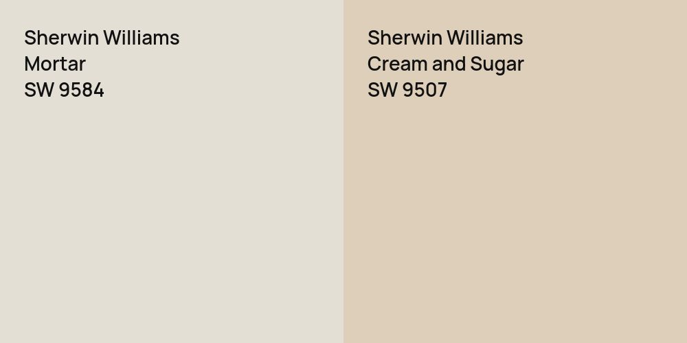 Sherwin Williams Mortar vs. Sherwin Williams Cream and Sugar