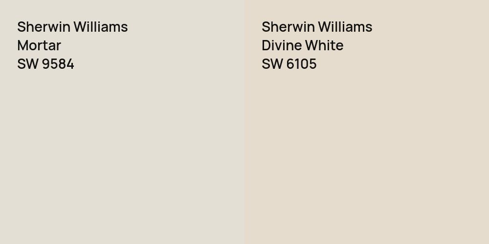 Sherwin Williams Mortar vs. Sherwin Williams Divine White