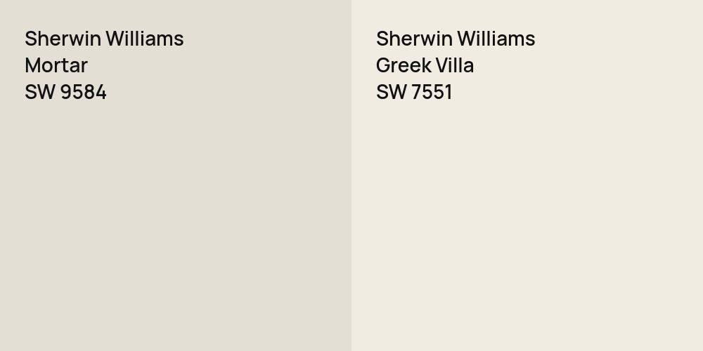 Sherwin Williams Mortar vs. Sherwin Williams Greek Villa