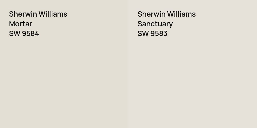 Sherwin Williams Mortar vs. Sherwin Williams Sanctuary