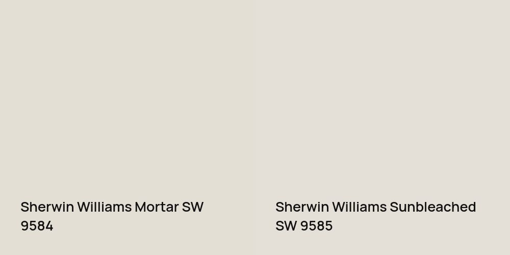 Sherwin Williams Mortar vs. Sherwin Williams Sunbleached