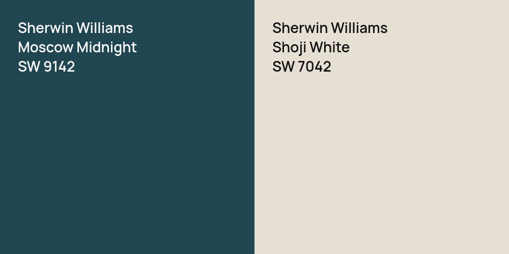 Sherwin Williams Moscow Midnight vs. Sherwin Williams Shoji White