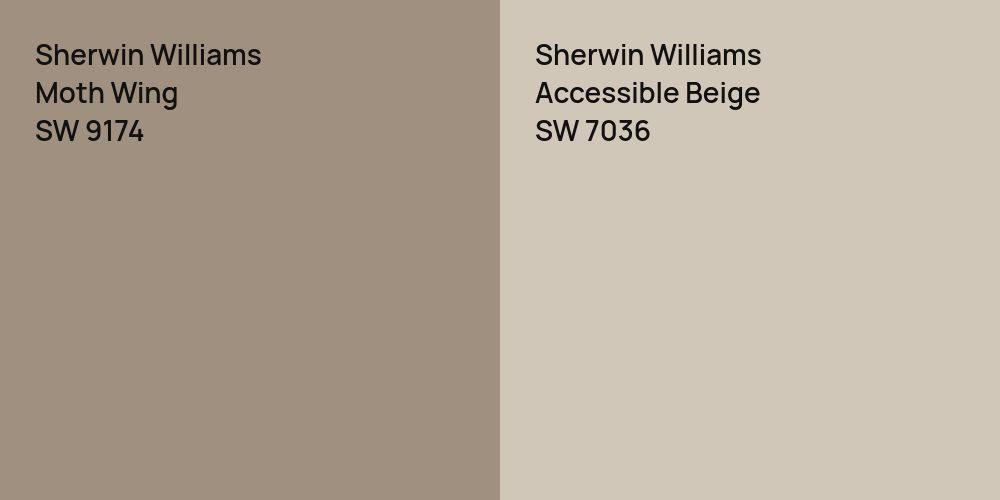 Sherwin Williams Moth Wing vs. Sherwin Williams Accessible Beige