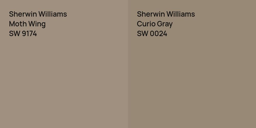 Sherwin Williams Moth Wing vs. Sherwin Williams Curio Gray