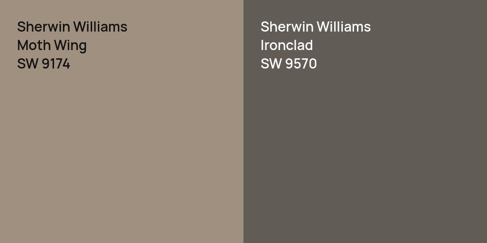 Sherwin Williams Moth Wing vs. Sherwin Williams Ironclad