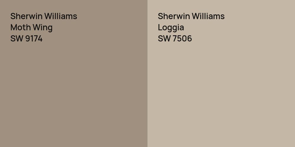 Sherwin Williams Moth Wing vs. Sherwin Williams Loggia