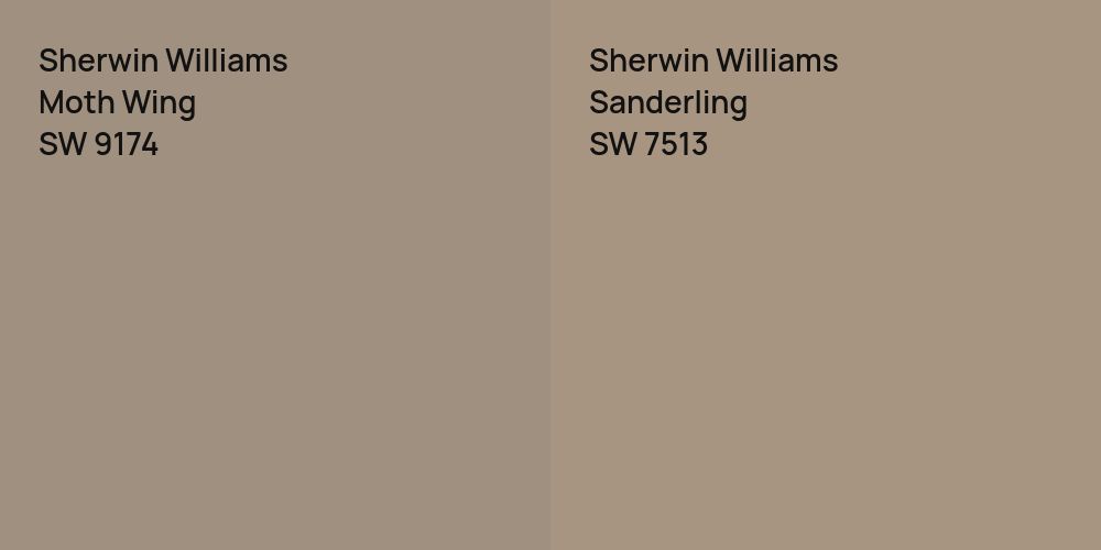 Sherwin Williams Moth Wing vs. Sherwin Williams Sanderling